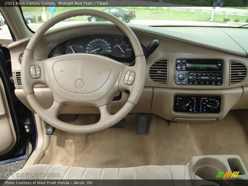 Midnight Blue Pearl / Taupe 2001 Buick Century Custom