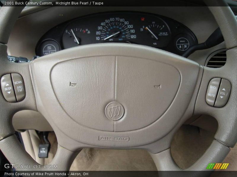 Midnight Blue Pearl / Taupe 2001 Buick Century Custom