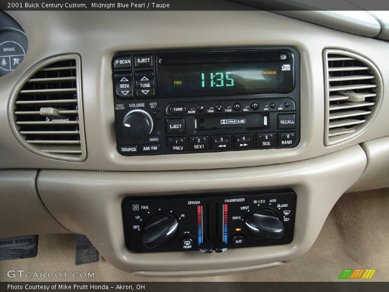 Midnight Blue Pearl / Taupe 2001 Buick Century Custom