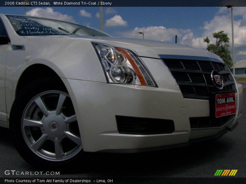 White Diamond Tri-Coat / Ebony 2008 Cadillac CTS Sedan