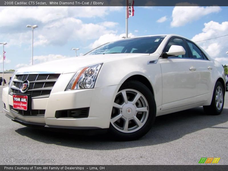 White Diamond Tri-Coat / Ebony 2008 Cadillac CTS Sedan