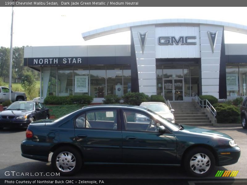 Dark Jade Green Metallic / Medium Neutral 1998 Chevrolet Malibu Sedan