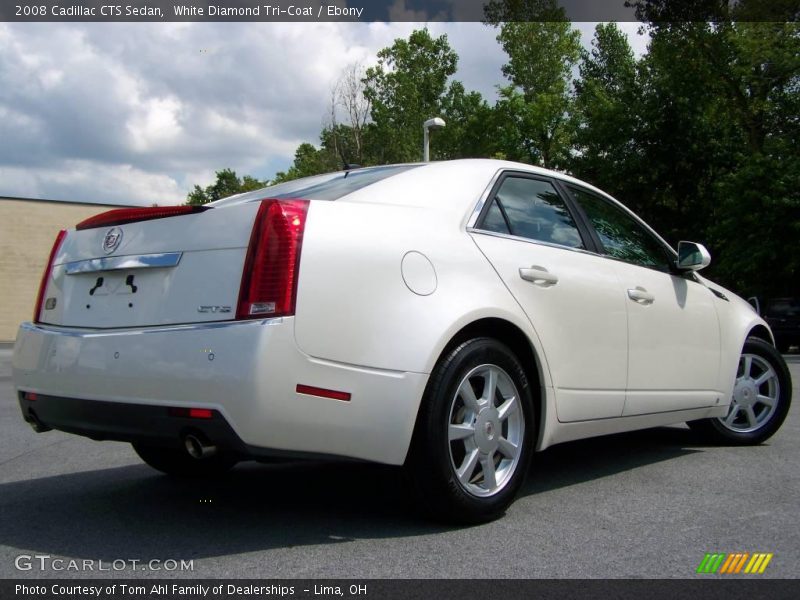 White Diamond Tri-Coat / Ebony 2008 Cadillac CTS Sedan