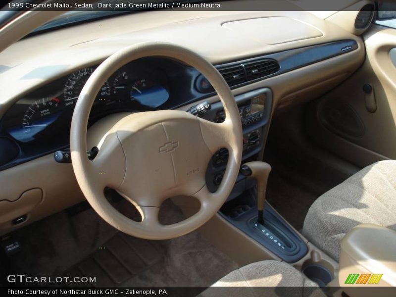Dark Jade Green Metallic / Medium Neutral 1998 Chevrolet Malibu Sedan