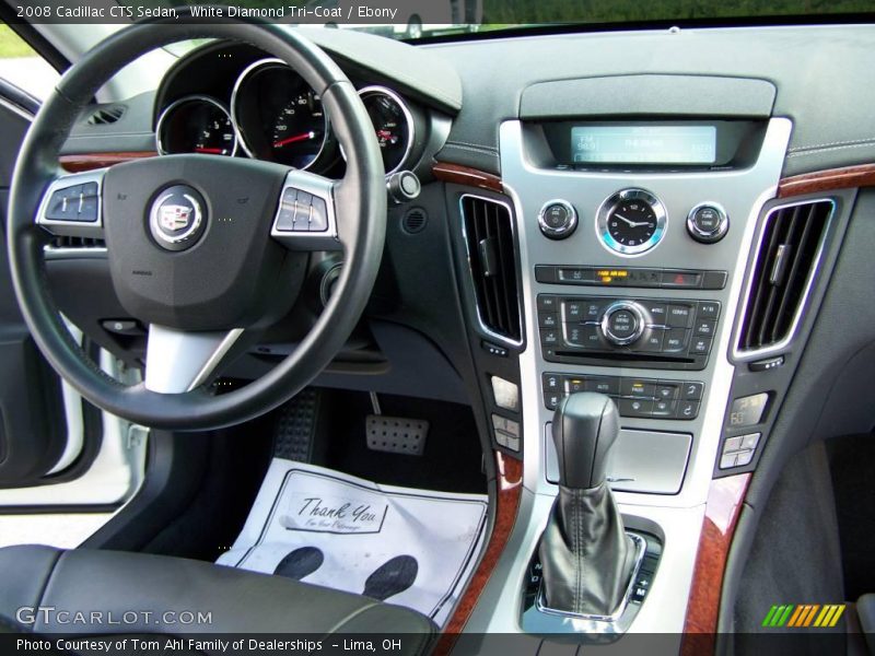 White Diamond Tri-Coat / Ebony 2008 Cadillac CTS Sedan