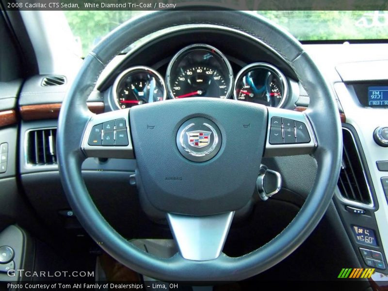 White Diamond Tri-Coat / Ebony 2008 Cadillac CTS Sedan