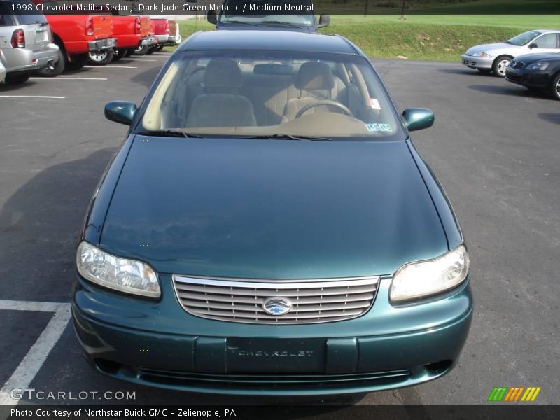 Dark Jade Green Metallic / Medium Neutral 1998 Chevrolet Malibu Sedan