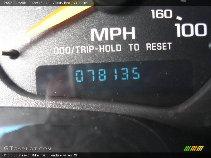Victory Red / Graphite 2002 Chevrolet Blazer LS 4x4