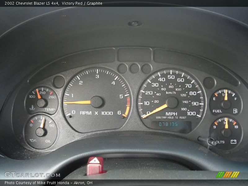 Victory Red / Graphite 2002 Chevrolet Blazer LS 4x4
