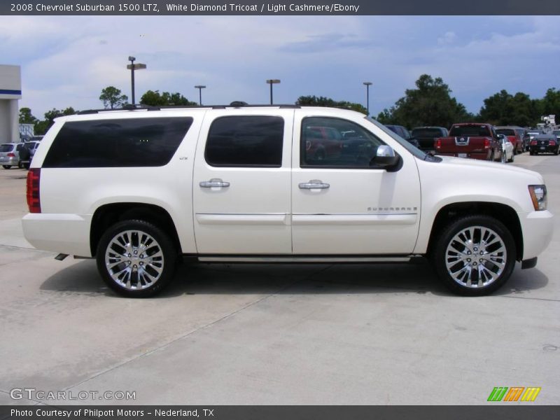 White Diamond Tricoat / Light Cashmere/Ebony 2008 Chevrolet Suburban 1500 LTZ