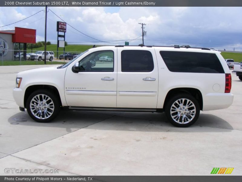 White Diamond Tricoat / Light Cashmere/Ebony 2008 Chevrolet Suburban 1500 LTZ
