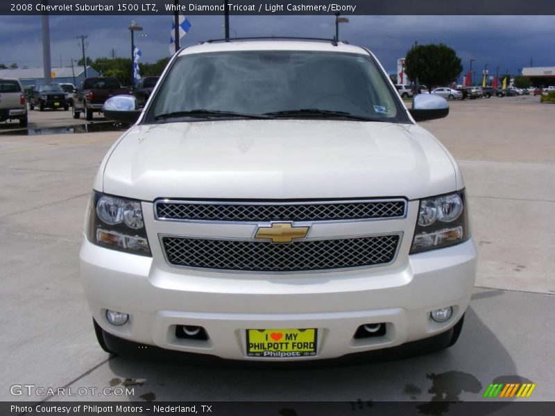 White Diamond Tricoat / Light Cashmere/Ebony 2008 Chevrolet Suburban 1500 LTZ