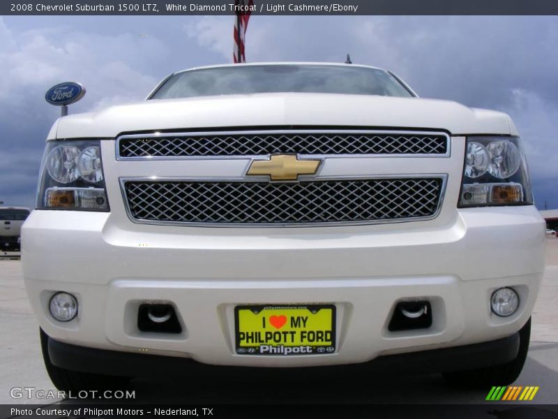 White Diamond Tricoat / Light Cashmere/Ebony 2008 Chevrolet Suburban 1500 LTZ