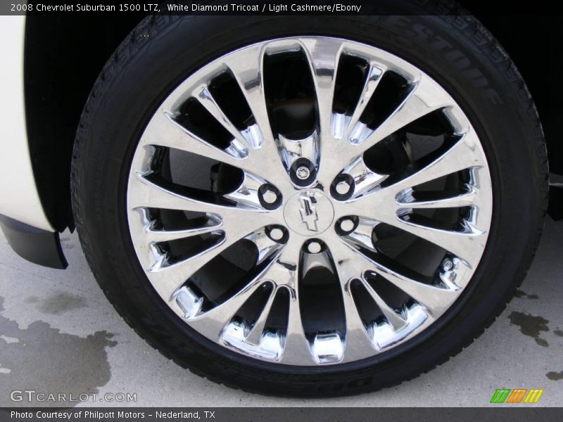 White Diamond Tricoat / Light Cashmere/Ebony 2008 Chevrolet Suburban 1500 LTZ