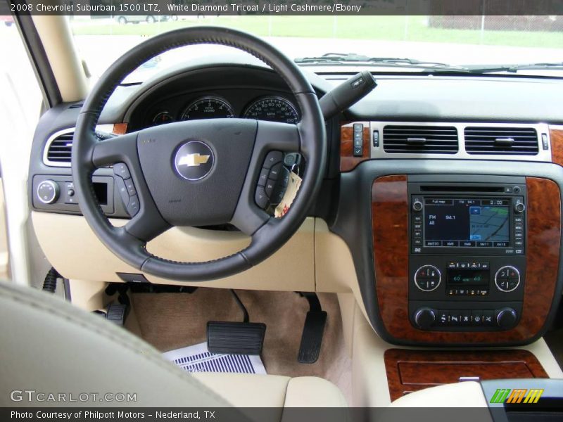 White Diamond Tricoat / Light Cashmere/Ebony 2008 Chevrolet Suburban 1500 LTZ