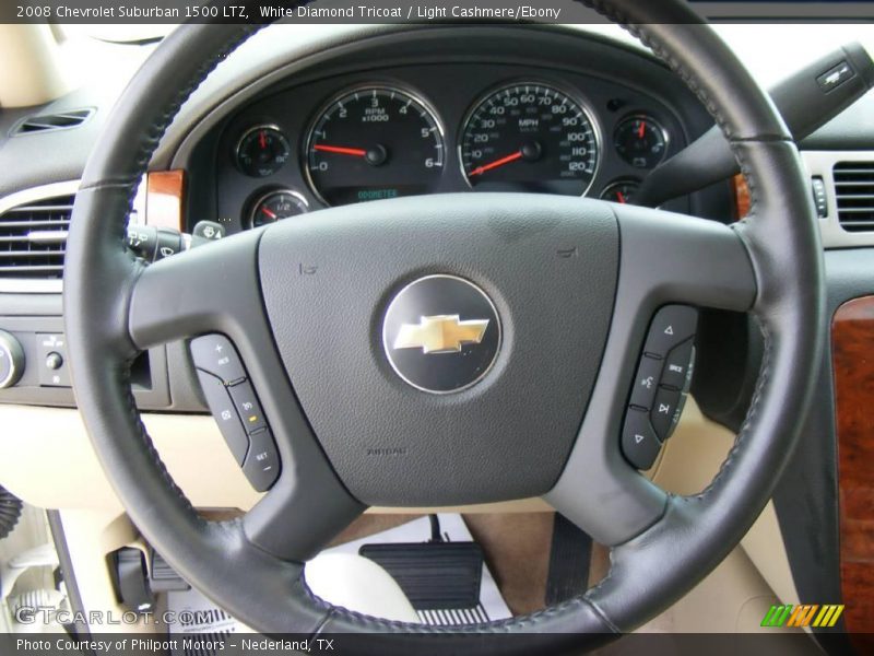 White Diamond Tricoat / Light Cashmere/Ebony 2008 Chevrolet Suburban 1500 LTZ