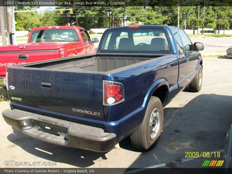 Indigo Blue Metallic / Graphite 2003 Chevrolet S10 Extended Cab 4x4