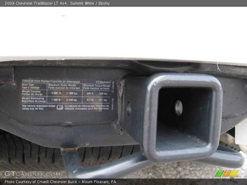 Summit White / Ebony 2009 Chevrolet TrailBlazer LT 4x4