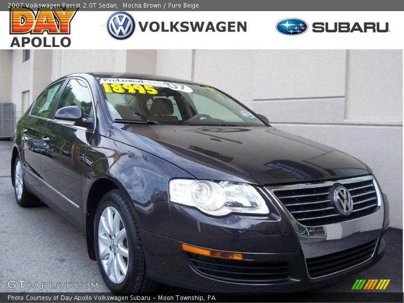 Mocha Brown / Pure Beige 2007 Volkswagen Passat 2.0T Sedan
