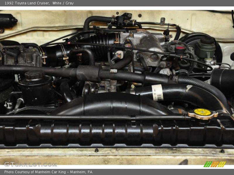 White / Gray 1992 Toyota Land Cruiser