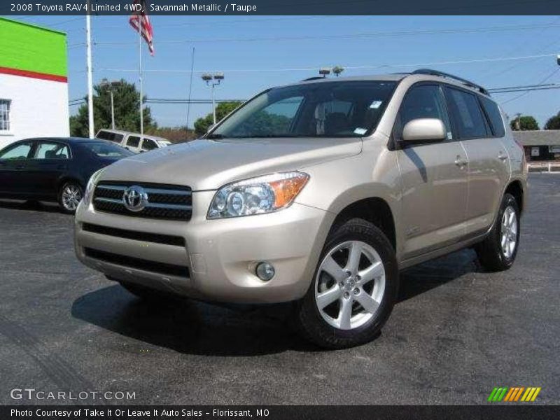 Savannah Metallic / Taupe 2008 Toyota RAV4 Limited 4WD
