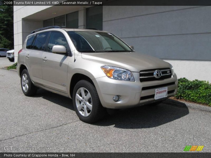 Savannah Metallic / Taupe 2008 Toyota RAV4 Limited V6 4WD