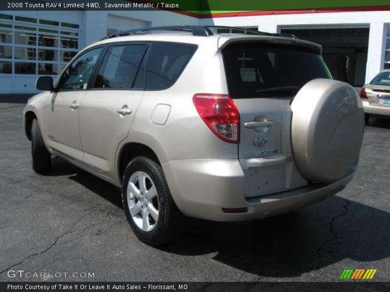 Savannah Metallic / Taupe 2008 Toyota RAV4 Limited 4WD