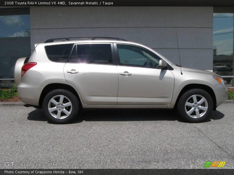 Savannah Metallic / Taupe 2008 Toyota RAV4 Limited V6 4WD