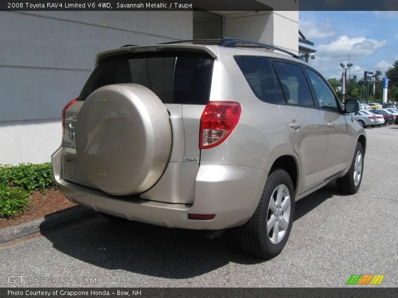 Savannah Metallic / Taupe 2008 Toyota RAV4 Limited V6 4WD