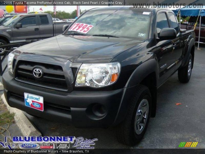 Black Sand Pearl / Graphite Gray 2008 Toyota Tacoma PreRunner Access Cab