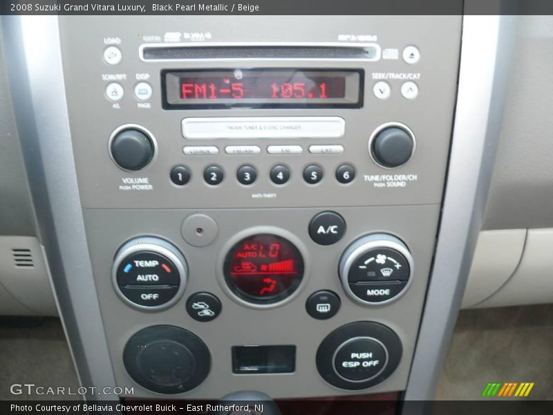 Black Pearl Metallic / Beige 2008 Suzuki Grand Vitara Luxury