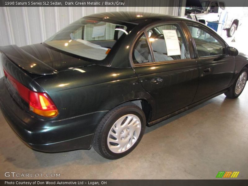 Dark Green Metallic / Black/Gray 1998 Saturn S Series SL2 Sedan