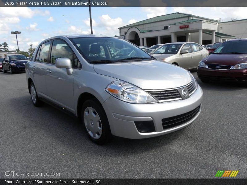 Brillant Silver / Charcoal 2009 Nissan Versa 1.8 S Sedan
