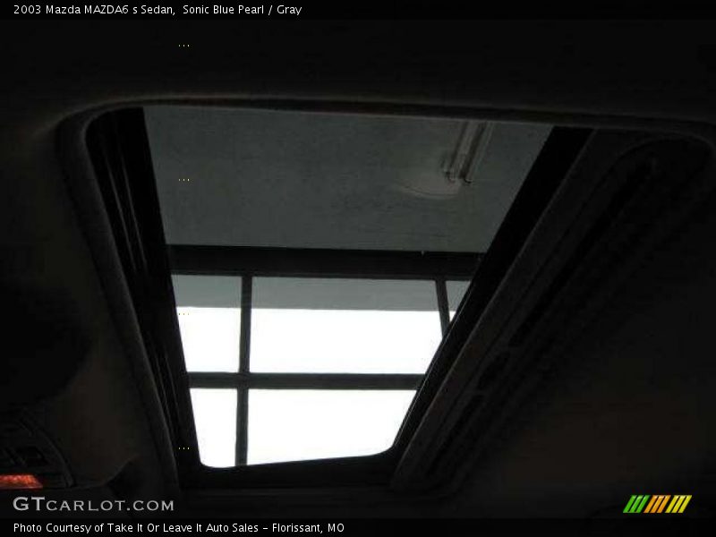 Sonic Blue Pearl / Gray 2003 Mazda MAZDA6 s Sedan