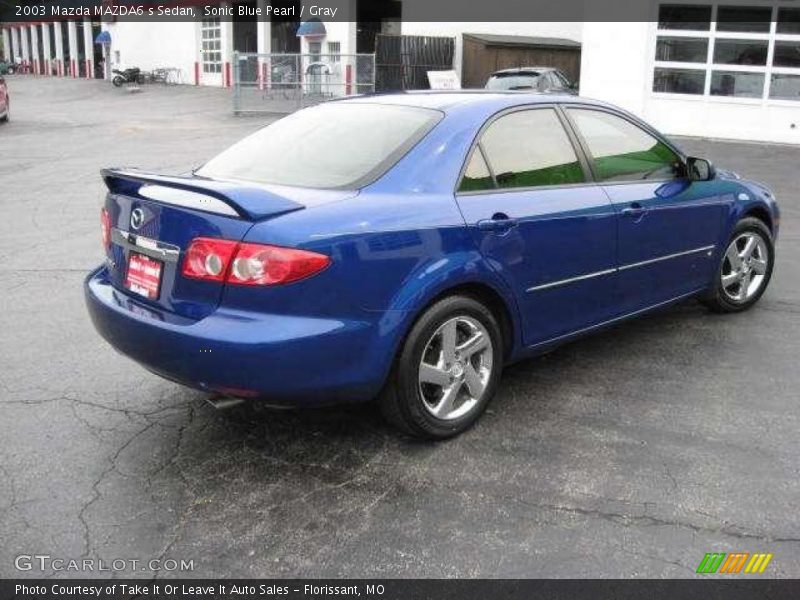 Sonic Blue Pearl / Gray 2003 Mazda MAZDA6 s Sedan