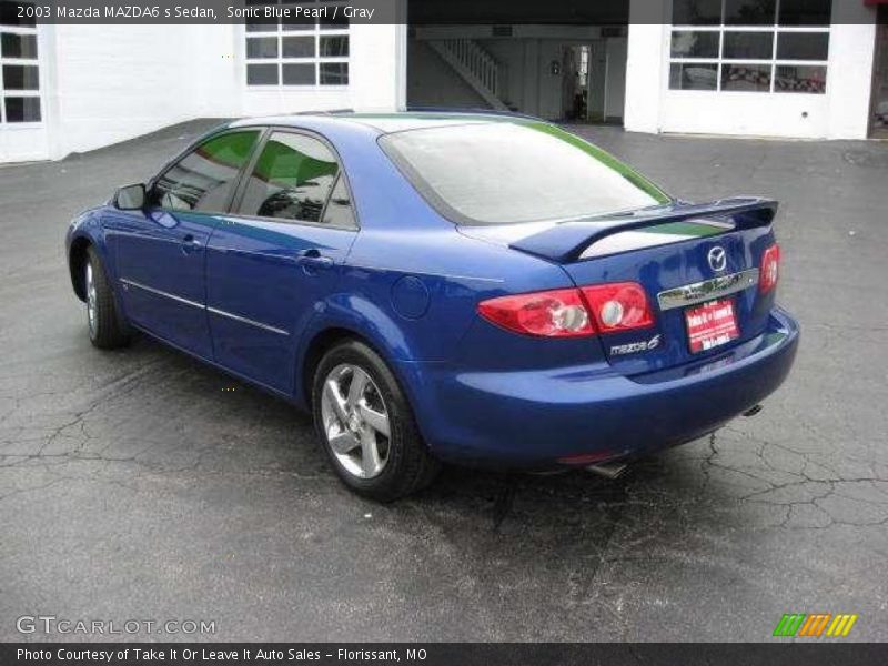 Sonic Blue Pearl / Gray 2003 Mazda MAZDA6 s Sedan