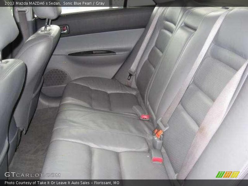 Sonic Blue Pearl / Gray 2003 Mazda MAZDA6 s Sedan