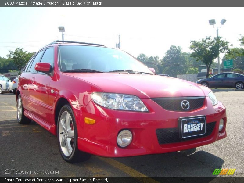Classic Red / Off Black 2003 Mazda Protege 5 Wagon
