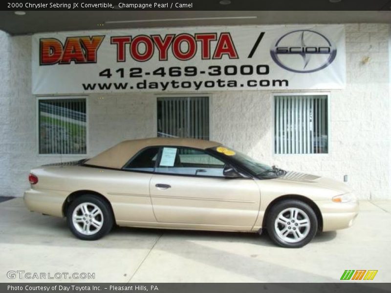 Champagne Pearl / Camel 2000 Chrysler Sebring JX Convertible