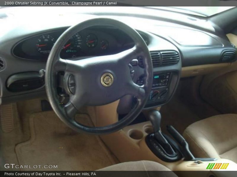 Champagne Pearl / Camel 2000 Chrysler Sebring JX Convertible