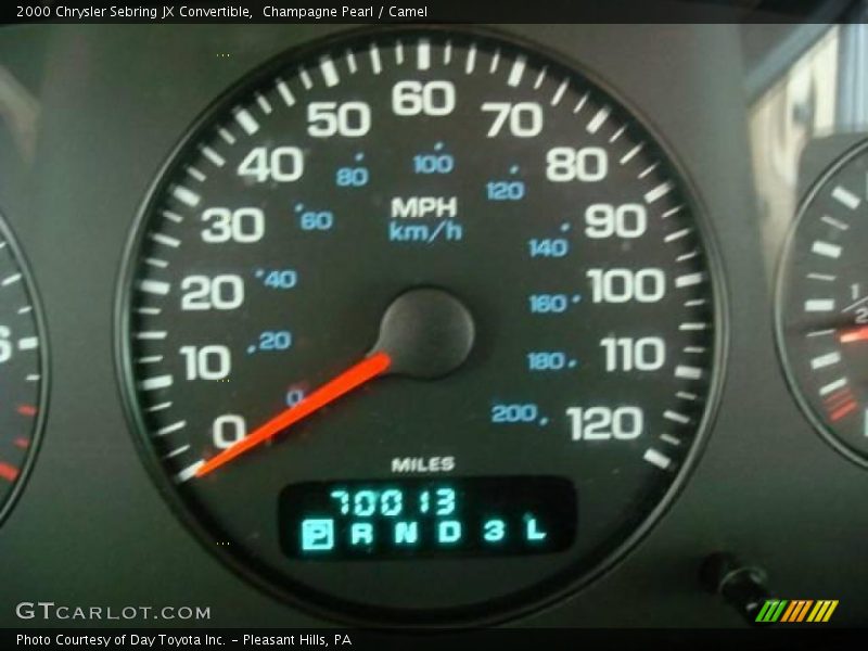 Champagne Pearl / Camel 2000 Chrysler Sebring JX Convertible