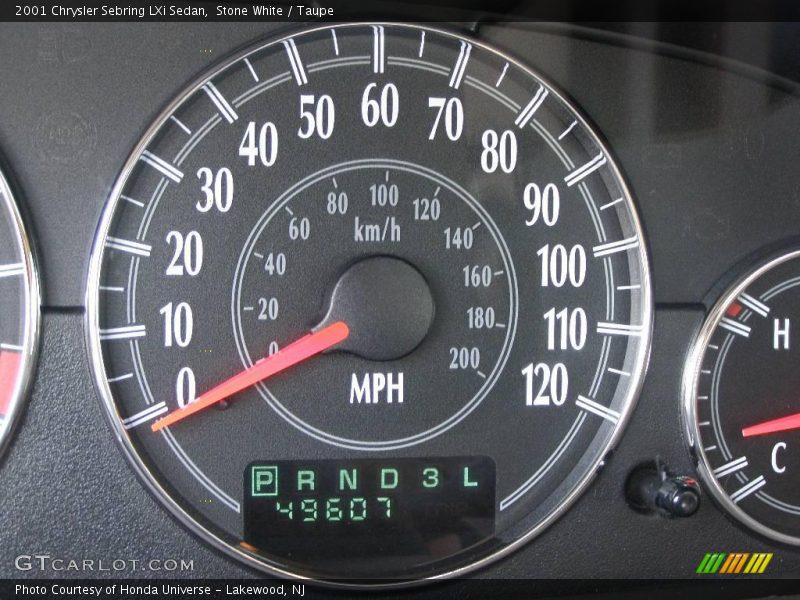 Stone White / Taupe 2001 Chrysler Sebring LXi Sedan