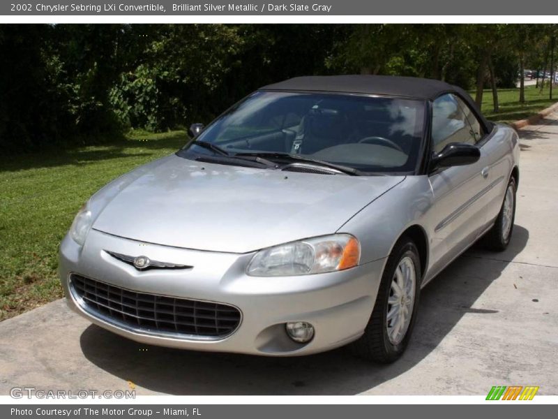 Brilliant Silver Metallic / Dark Slate Gray 2002 Chrysler Sebring LXi Convertible