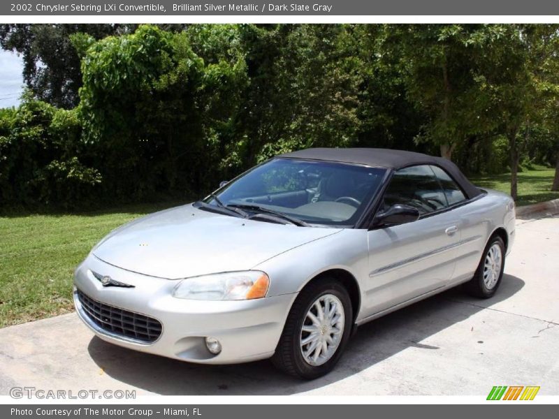 Brilliant Silver Metallic / Dark Slate Gray 2002 Chrysler Sebring LXi Convertible