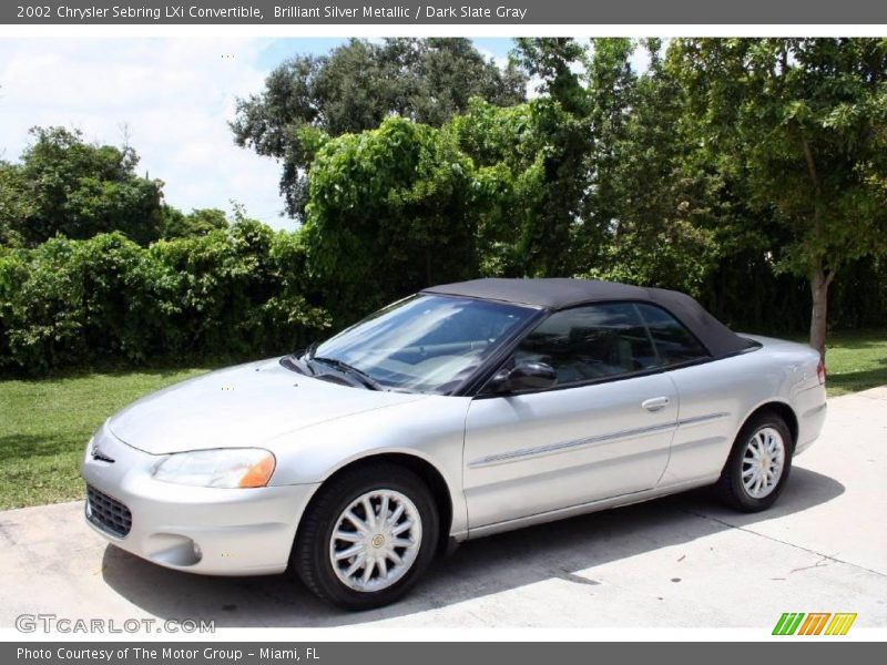 Brilliant Silver Metallic / Dark Slate Gray 2002 Chrysler Sebring LXi Convertible