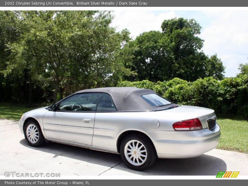 Brilliant Silver Metallic / Dark Slate Gray 2002 Chrysler Sebring LXi Convertible