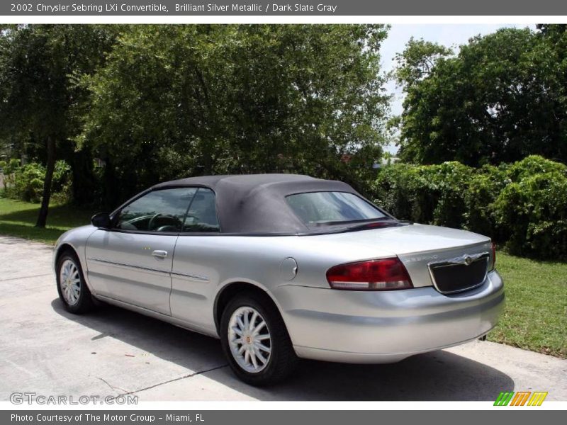 Brilliant Silver Metallic / Dark Slate Gray 2002 Chrysler Sebring LXi Convertible