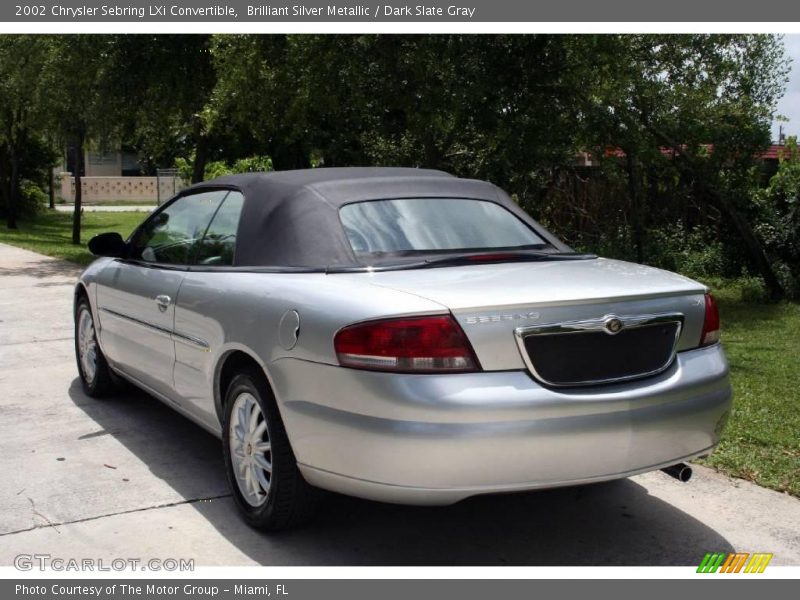Brilliant Silver Metallic / Dark Slate Gray 2002 Chrysler Sebring LXi Convertible