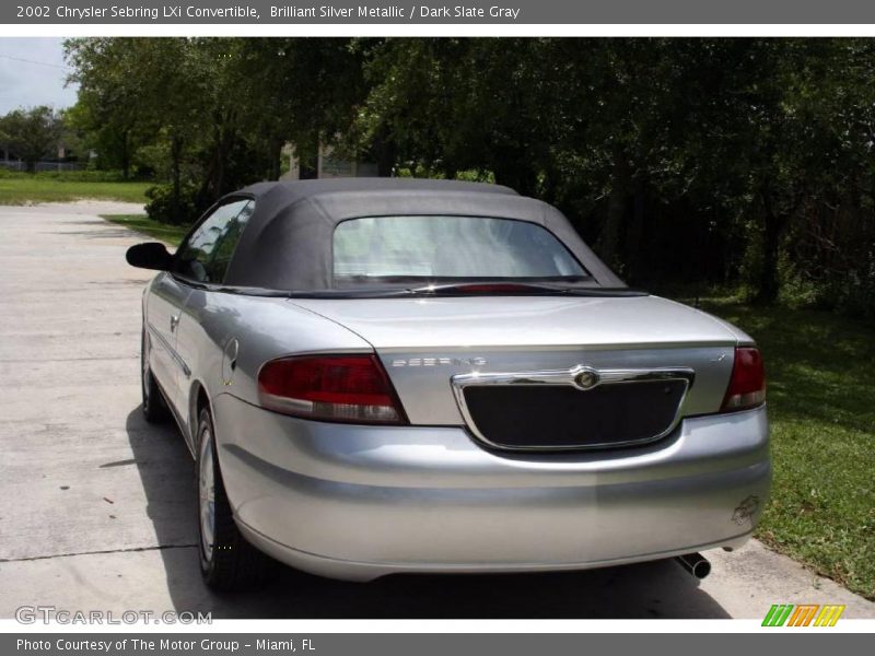 Brilliant Silver Metallic / Dark Slate Gray 2002 Chrysler Sebring LXi Convertible