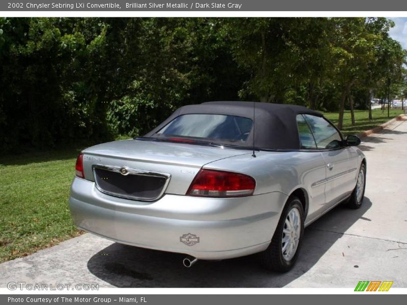 Brilliant Silver Metallic / Dark Slate Gray 2002 Chrysler Sebring LXi Convertible